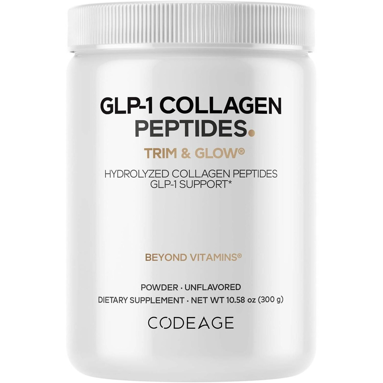 Codeage GLP-1 Collagen Peptides Powder - 300 Grams