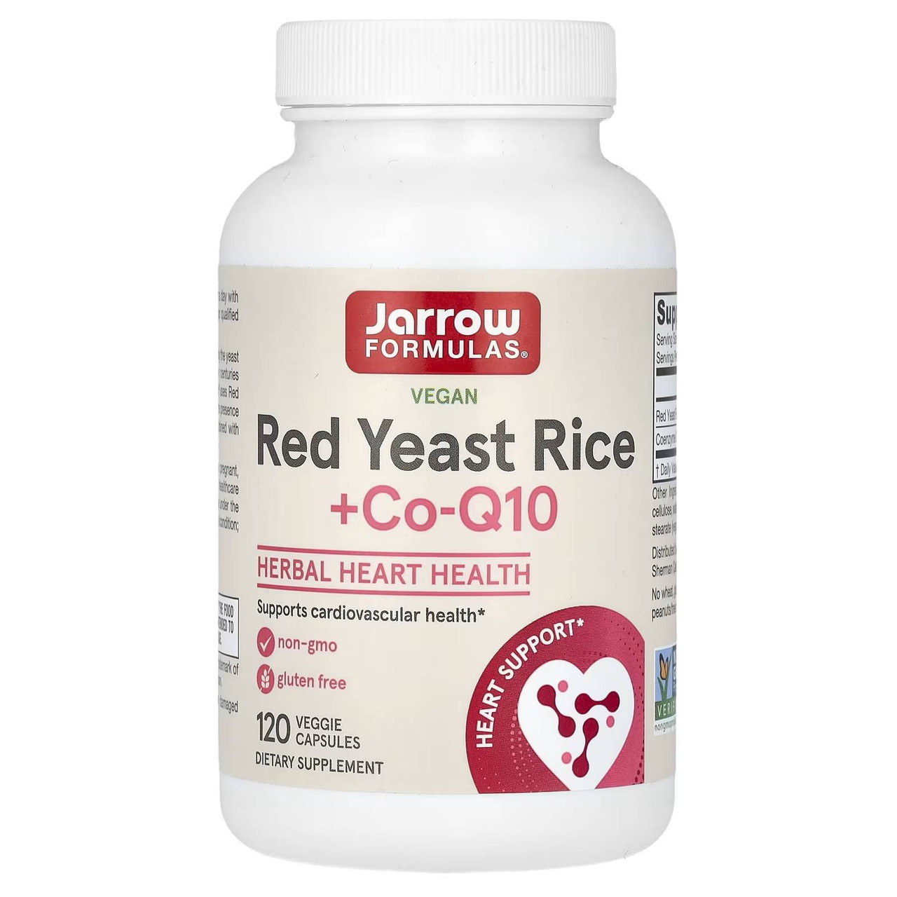 Jarrow Formulas Red Yeast Rice CoQ10 600mg - 120 Capsules 36$