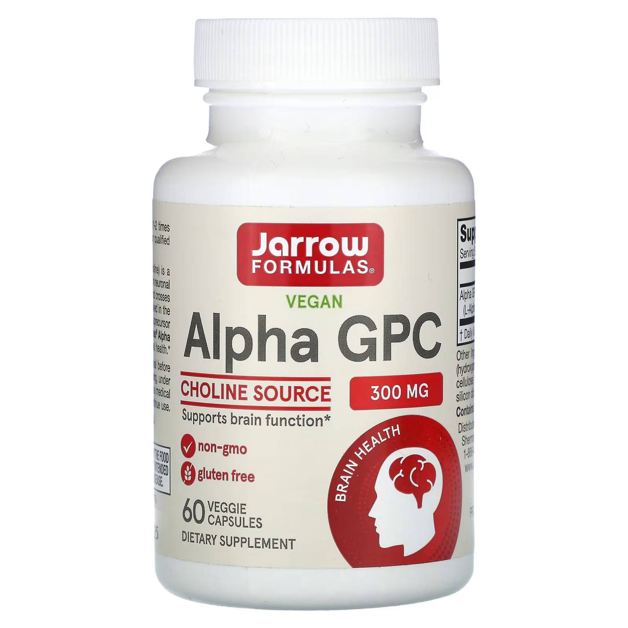 Jarrow Formulas Alpha GPC 300mg - 60 Capsules