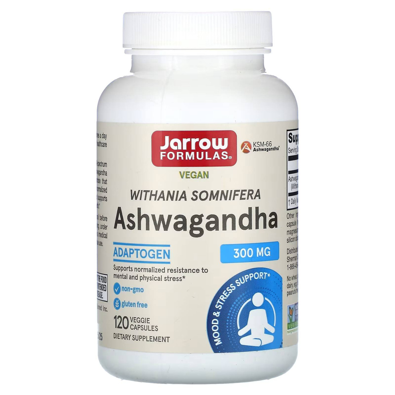 Jarrow Formulas Ashwagandha 300mg - 120 Capsules 30$