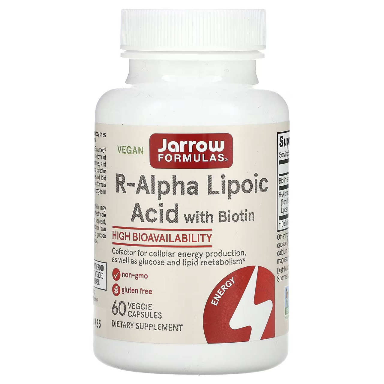 Jarrow Formulas R-Alpha Lipoic Acid - 60 Capsules 36$