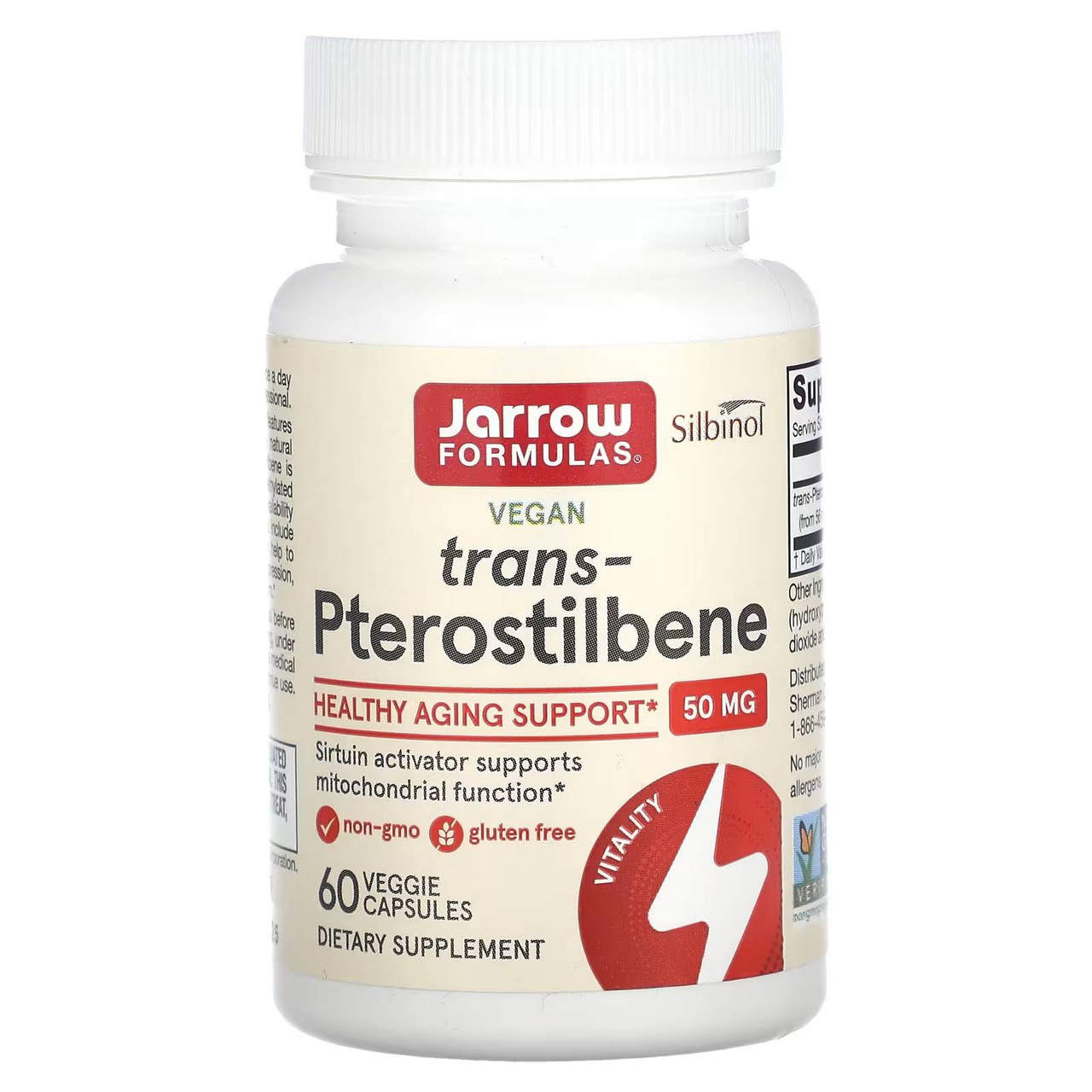 Jarrow Formulas Pterostilbene 50mg - 60 Capsules 36$