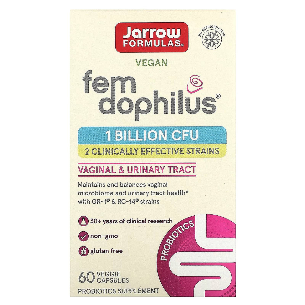 Jarrow Formulas Fem-Dophilus - 1 Billion CFU - 60 Capsules 48$