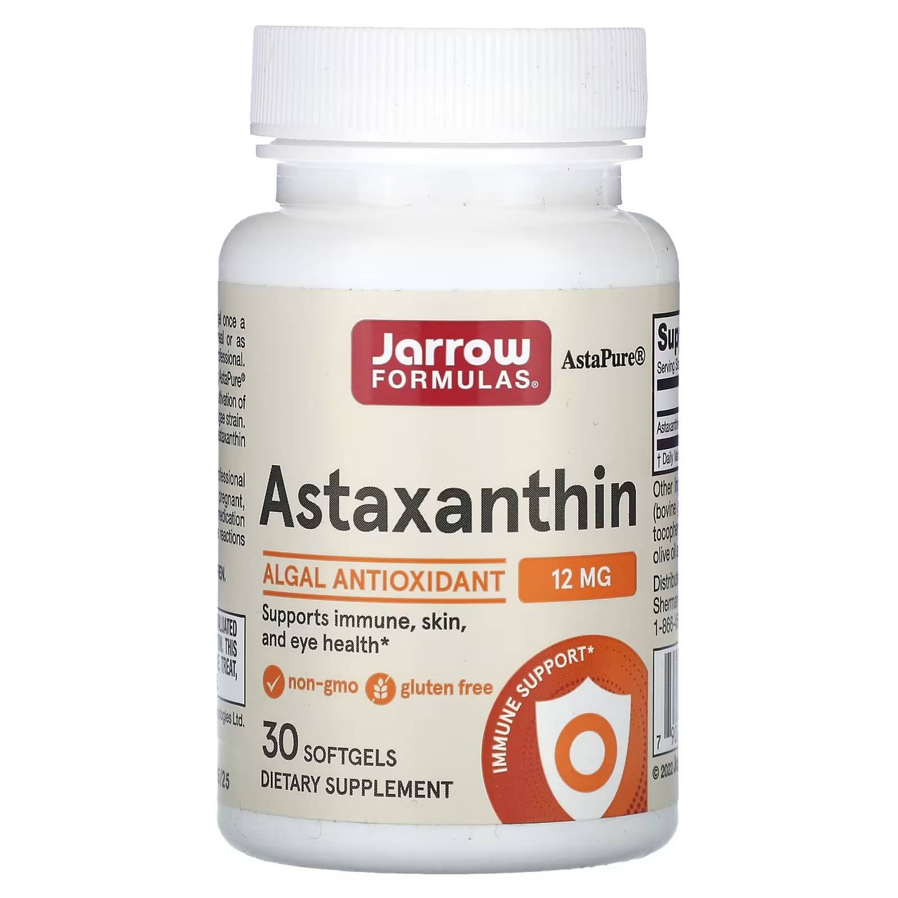 Jarrow Formulas Astaxanthin 12mg - 30 Softgels 34$