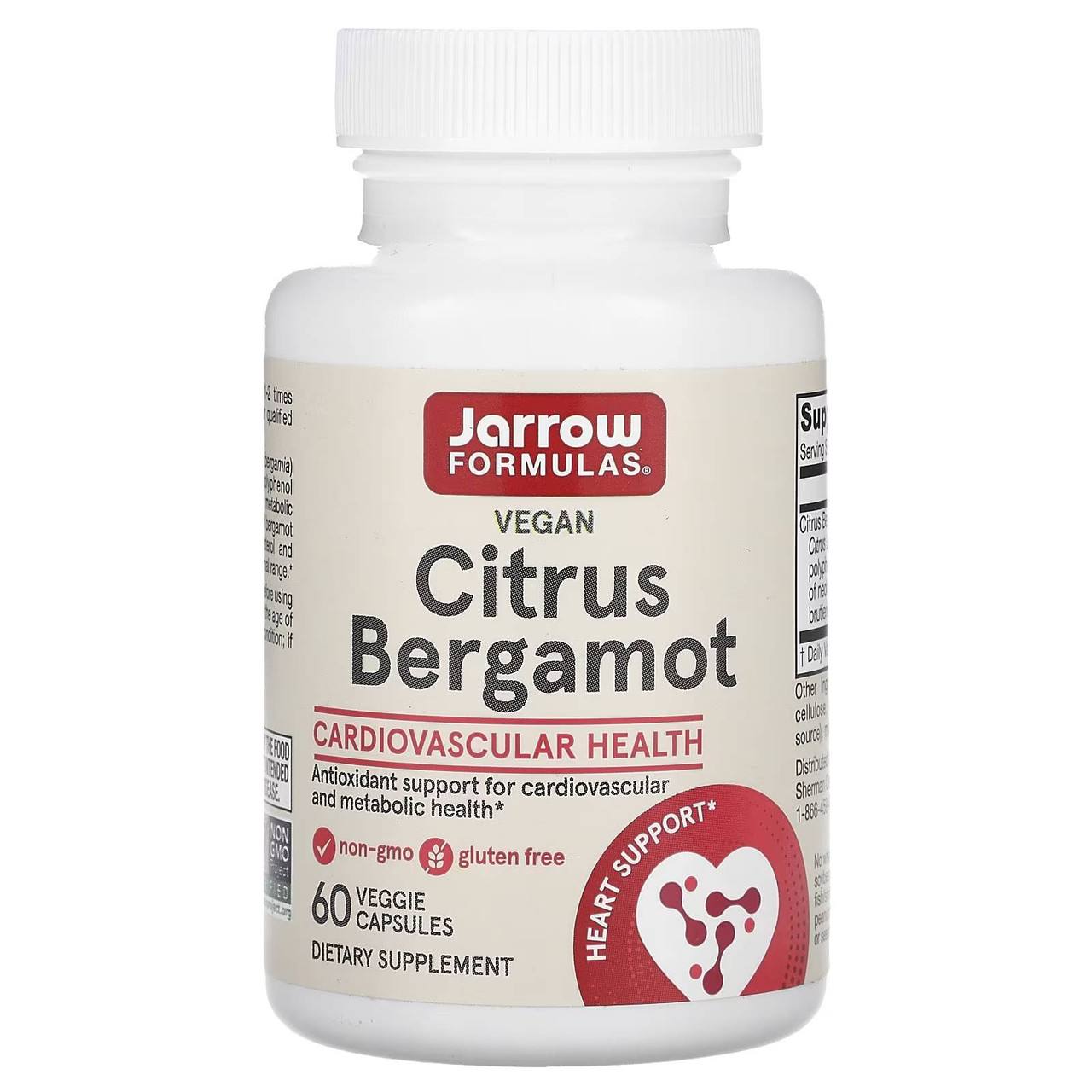 Jarrow Formulas Citrus Bergamot 500mg - 60 Capsules 50$