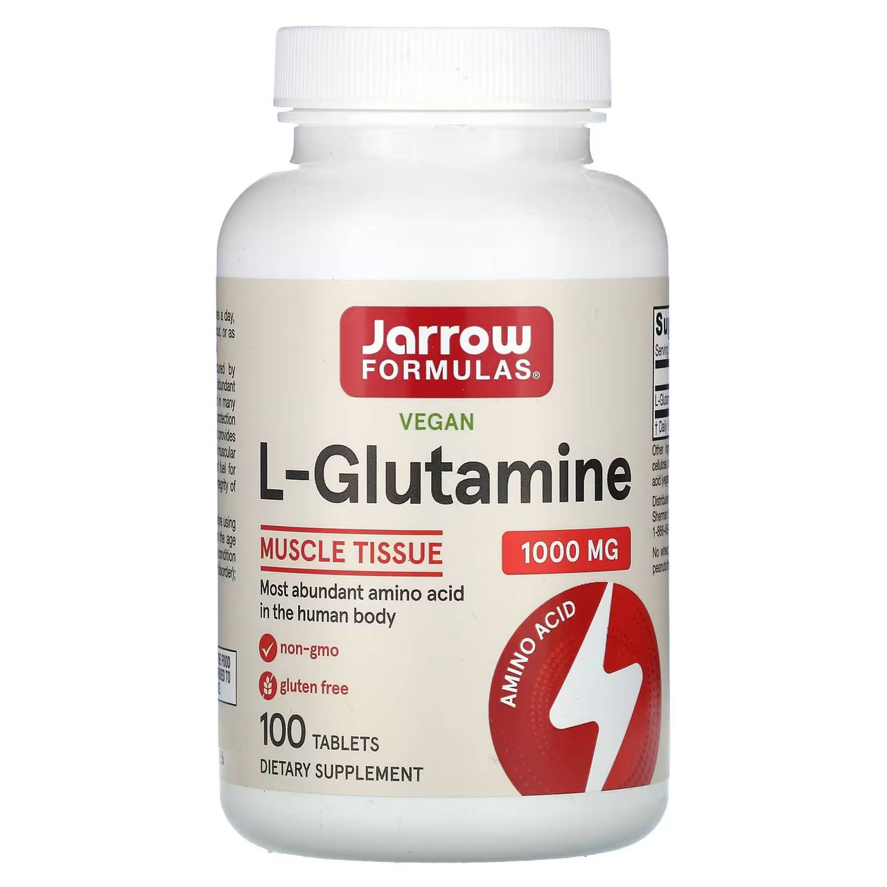 Jarrow Formulas L-Glutamine 1000mg - 100 Tablets 24$
