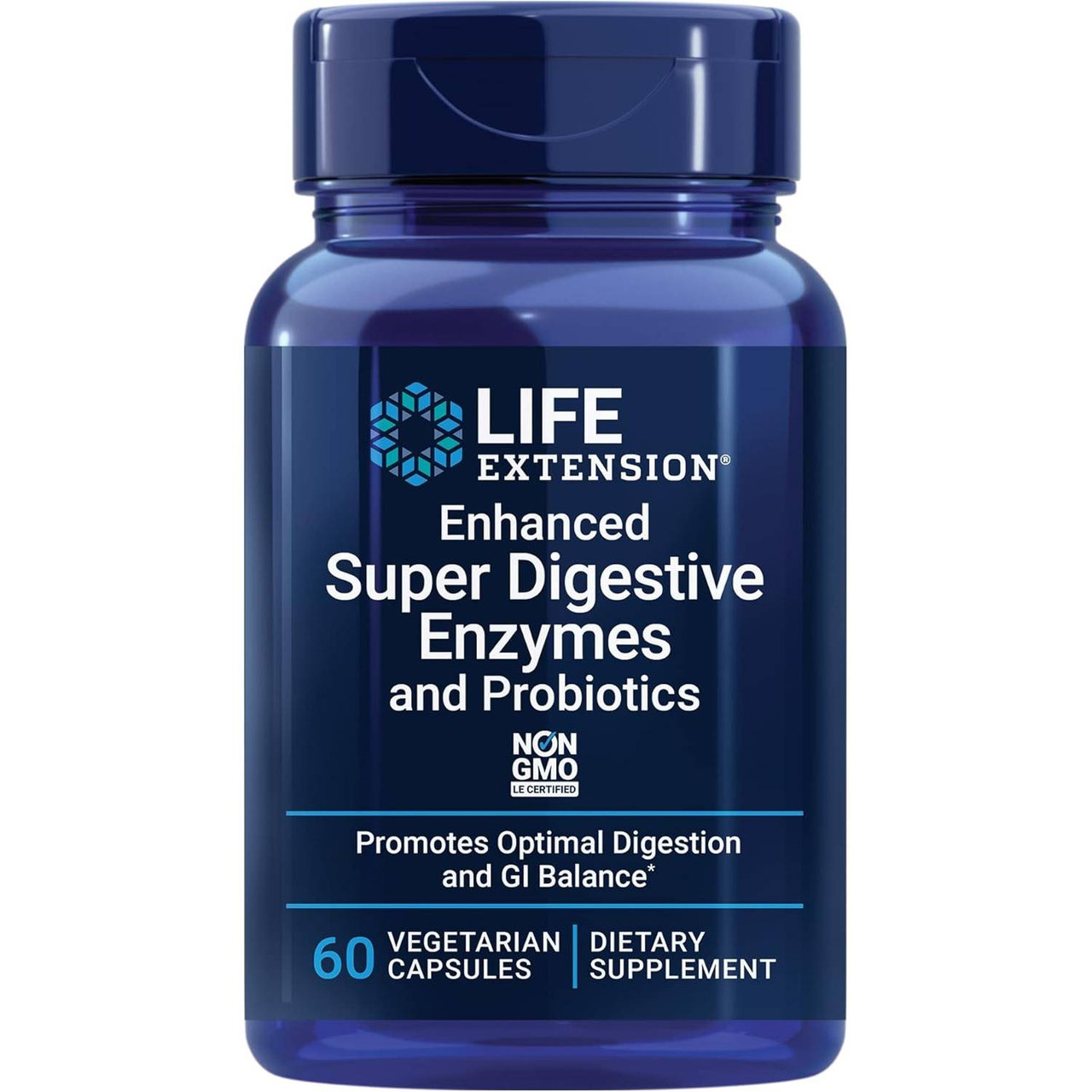 Life Extension Enhanced Super Digestive Enzymes w/Probiotics - 60 Capsules