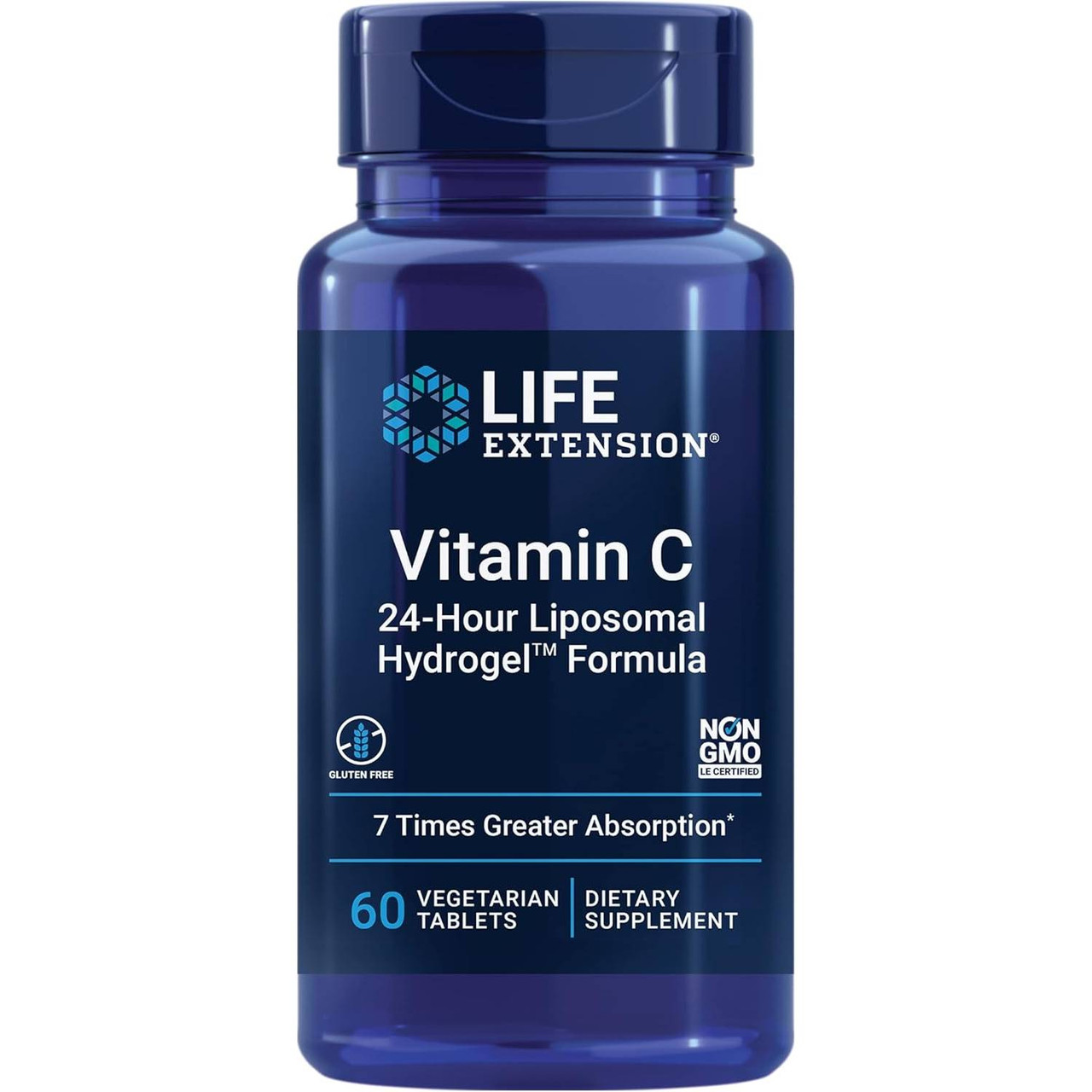 Life Extension Vitamin C 24-Hour Liposomal Hydrogel Formula - 60 Tablets 35$