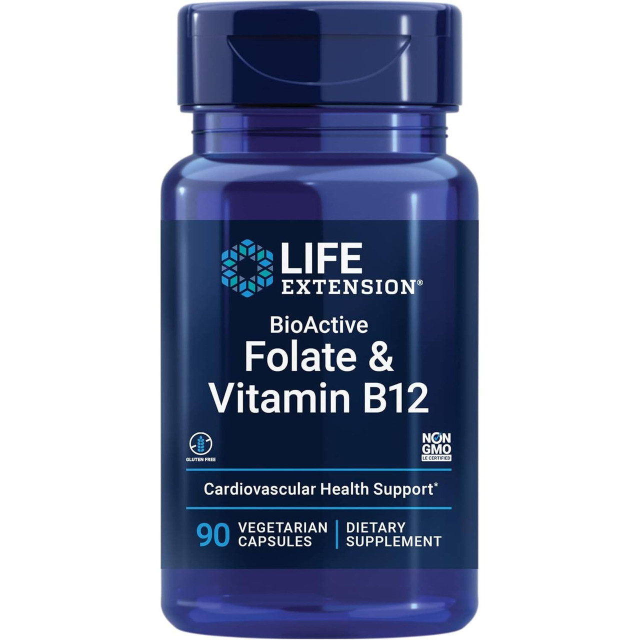 Life Extension BioActive Folate & Vitamin B12 - 90 Capsules