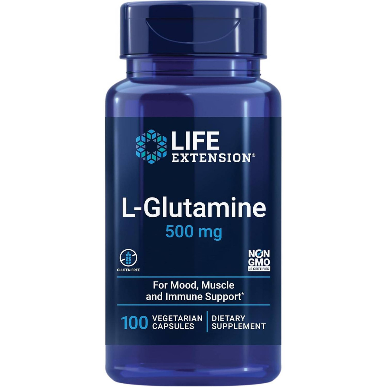 Life Extension L-Glutamine 500mg - 100 Capsules 16$