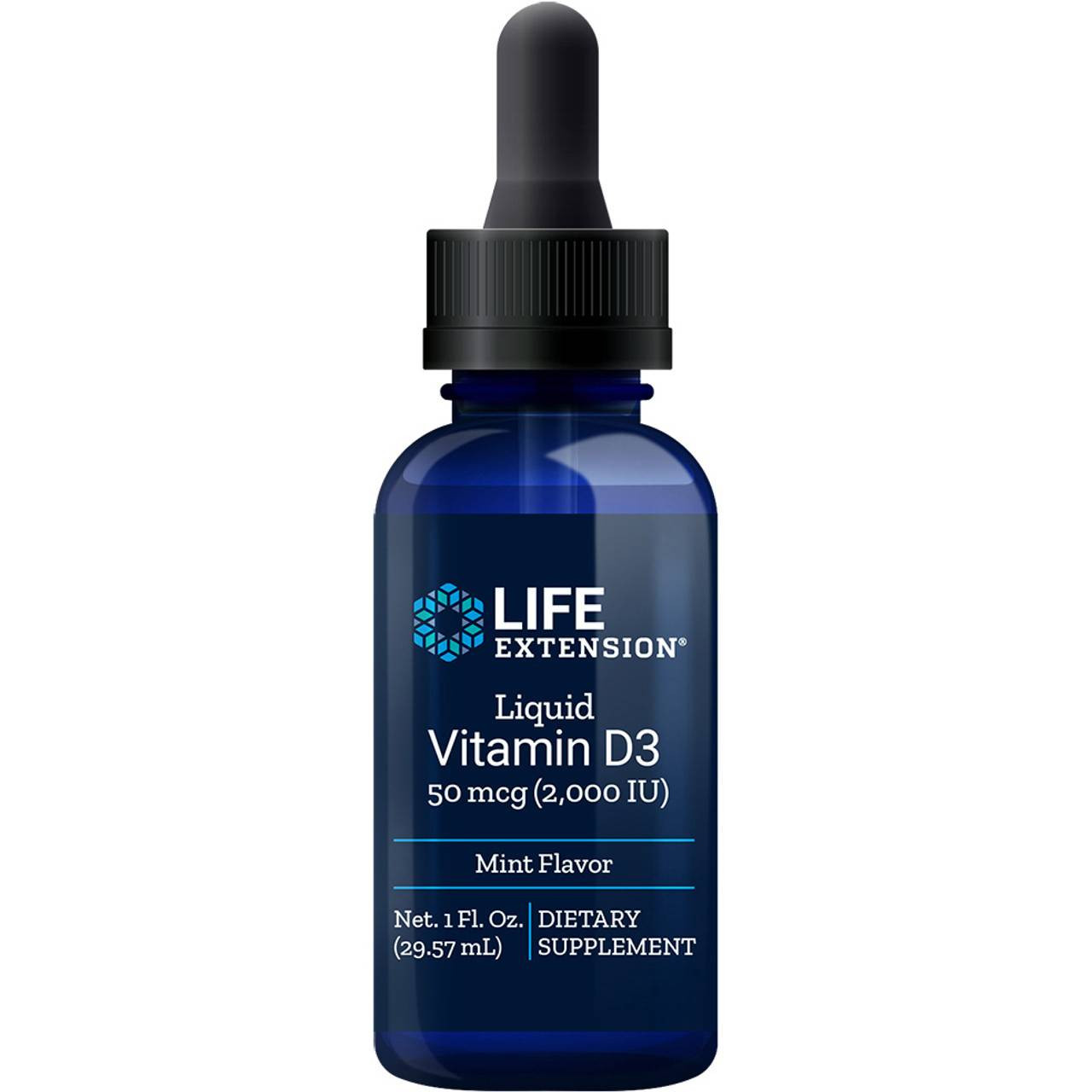 Life Extension Liquid Vitamin D3 2000IU Mint Flavor - 29.57 Milliliters