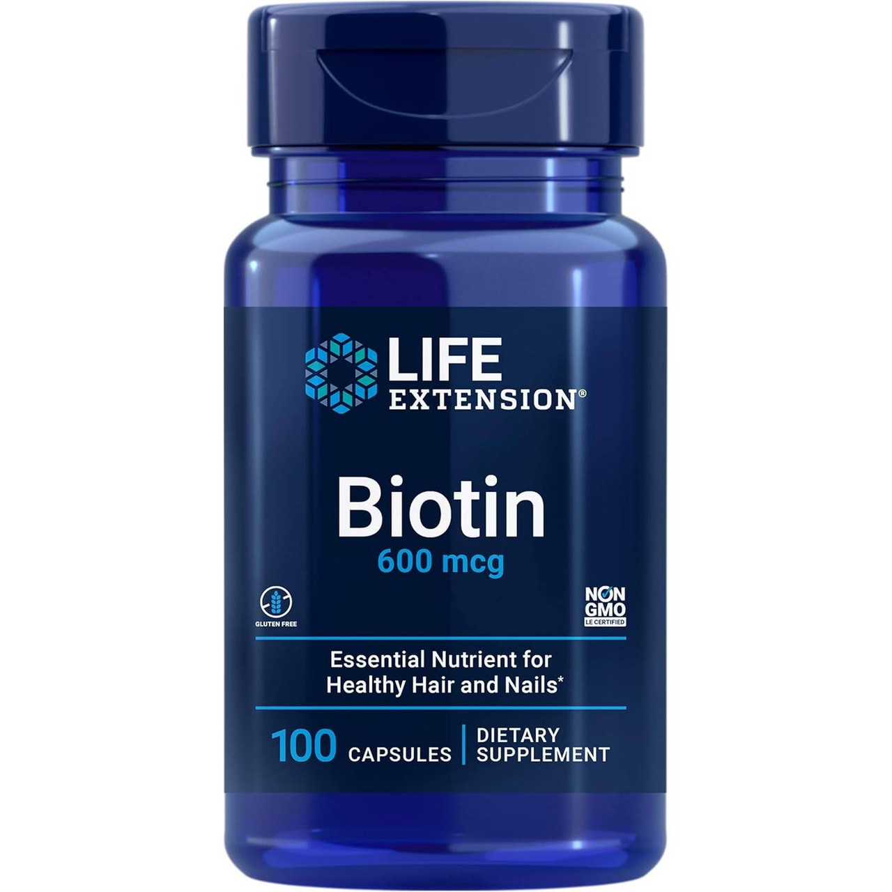 Life Extension Biotin 600mcg - 100 Capsules