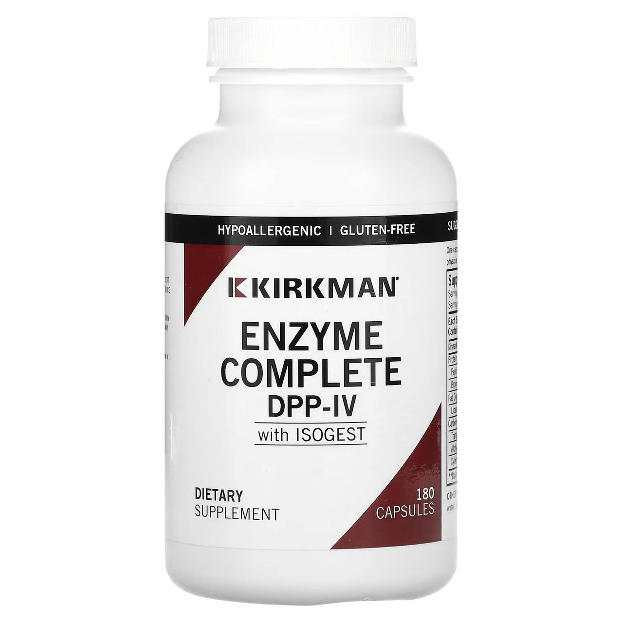 Kirkman Professional EnZyme Complete/DPP-IV with Isogest - 180 Capsules
