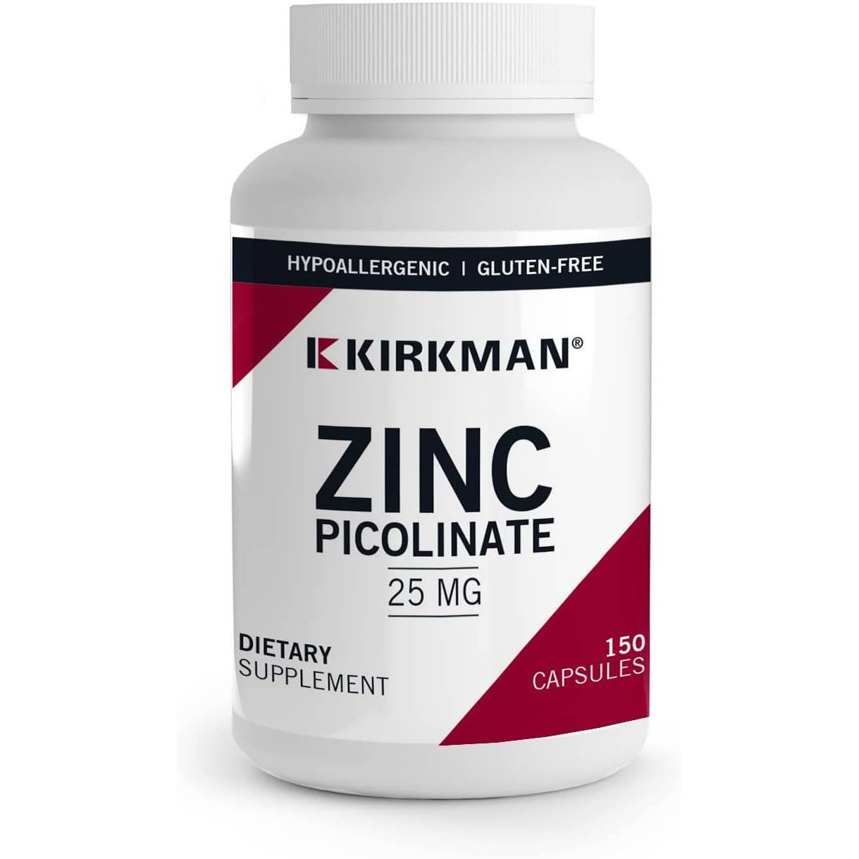Kirkman Professional Zinc Picolinate 25 mg Capsules - Hypoallergenic - 150 Capsules 38$