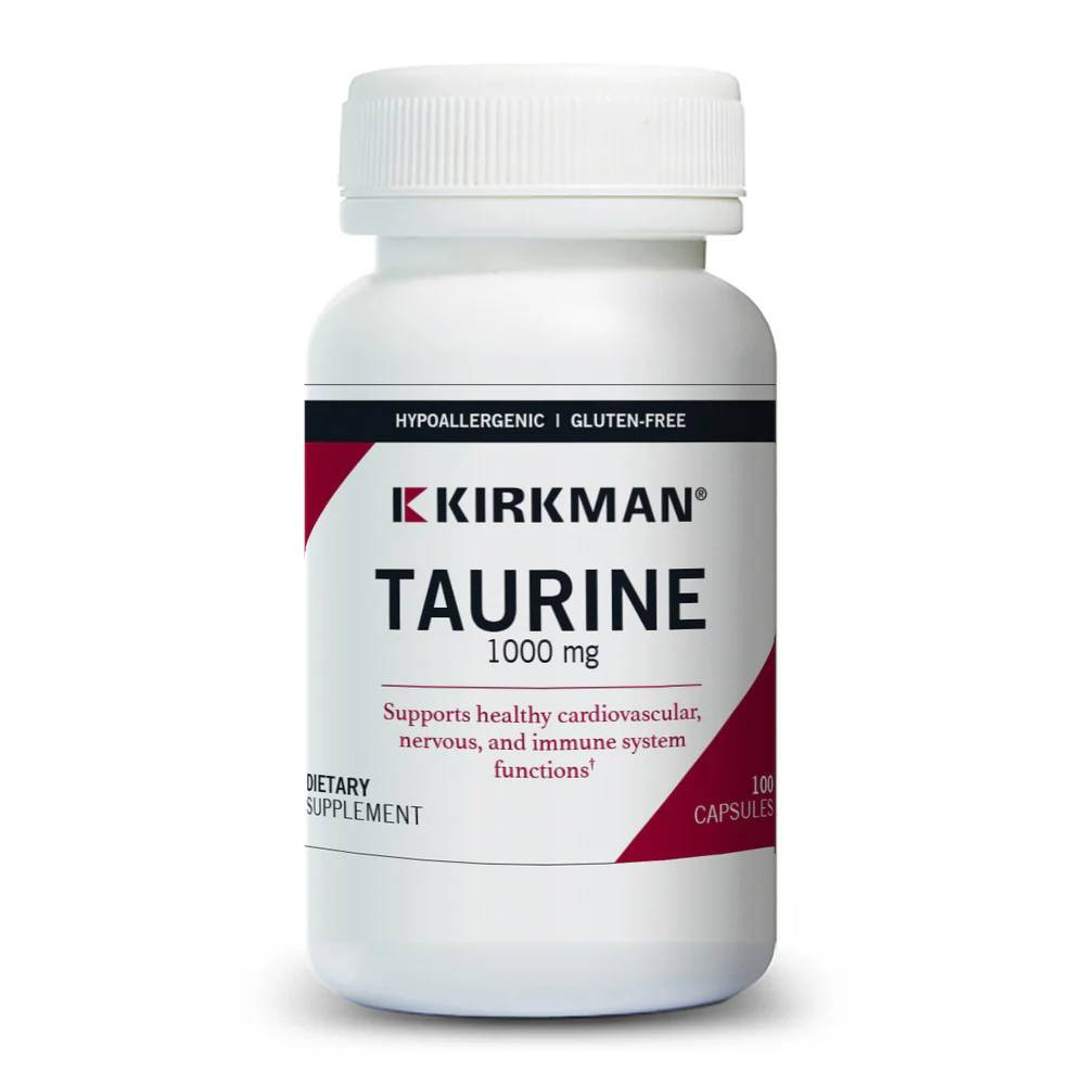 Kirkman Professional L-Taurine 1000 mg Capsules - Hypoallergenic - 100 Capsules
