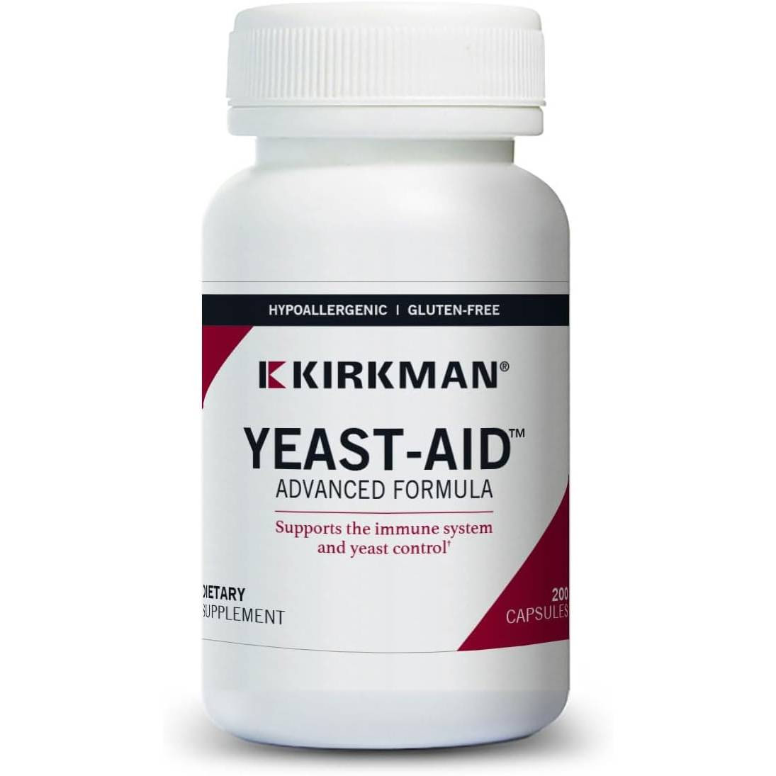 Kirkman Professional Yeast-Aid - Hypoallergenic - 200 Capsules