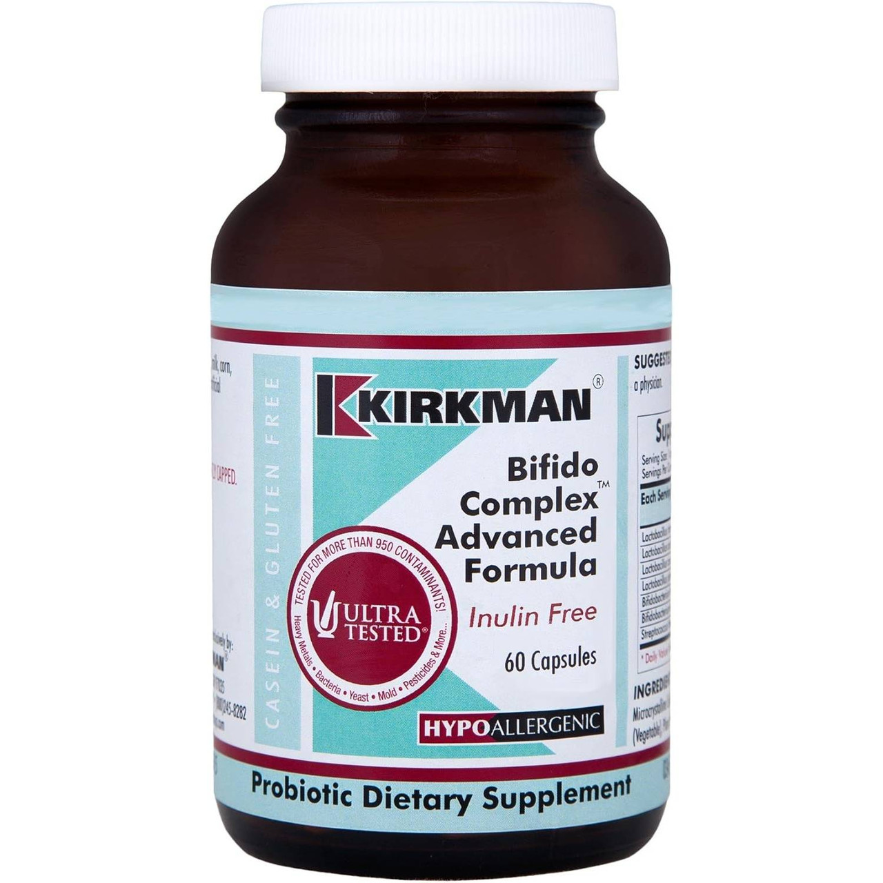 Kirkman Professional Bifido Complex Advanced Formula Capsules - Hypoallergenic - 60 Capsules 52$