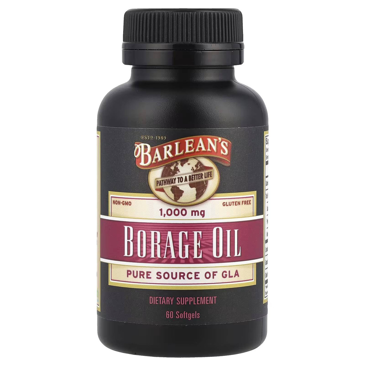 Barleans Organic Oils Borage Oil - 60 Softgels 36$