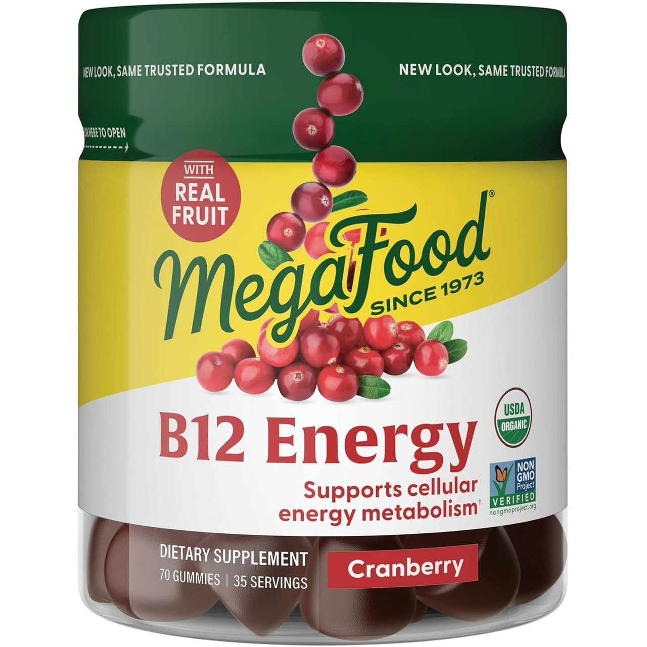 MegaFood B12 Energy Gummies Cranberry - 70 Gummies 22$