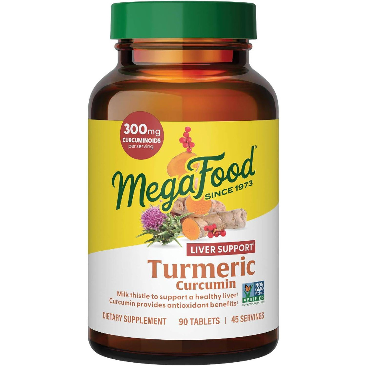MegaFood Turmeric Curcumin Extra Strength - Liver - 90 Tablets 54$