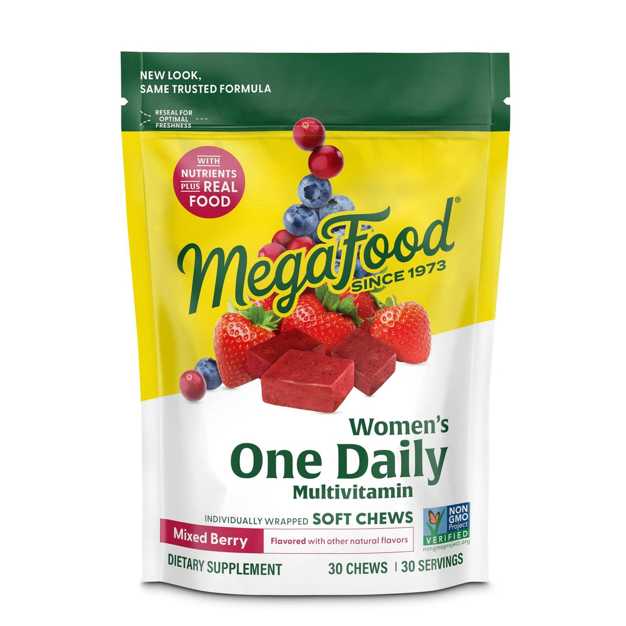 MegaFood Womens One Daily Multivitamin Soft Chews - Mixed Berry Flavor - 30 Soft Chews 36$