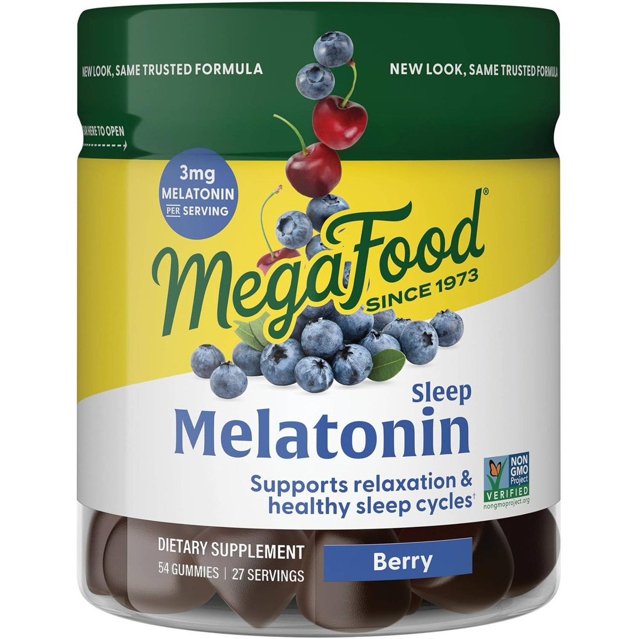 MegaFood Melatonin Berry Good Sleep Gummies - 54 Gummies 22$