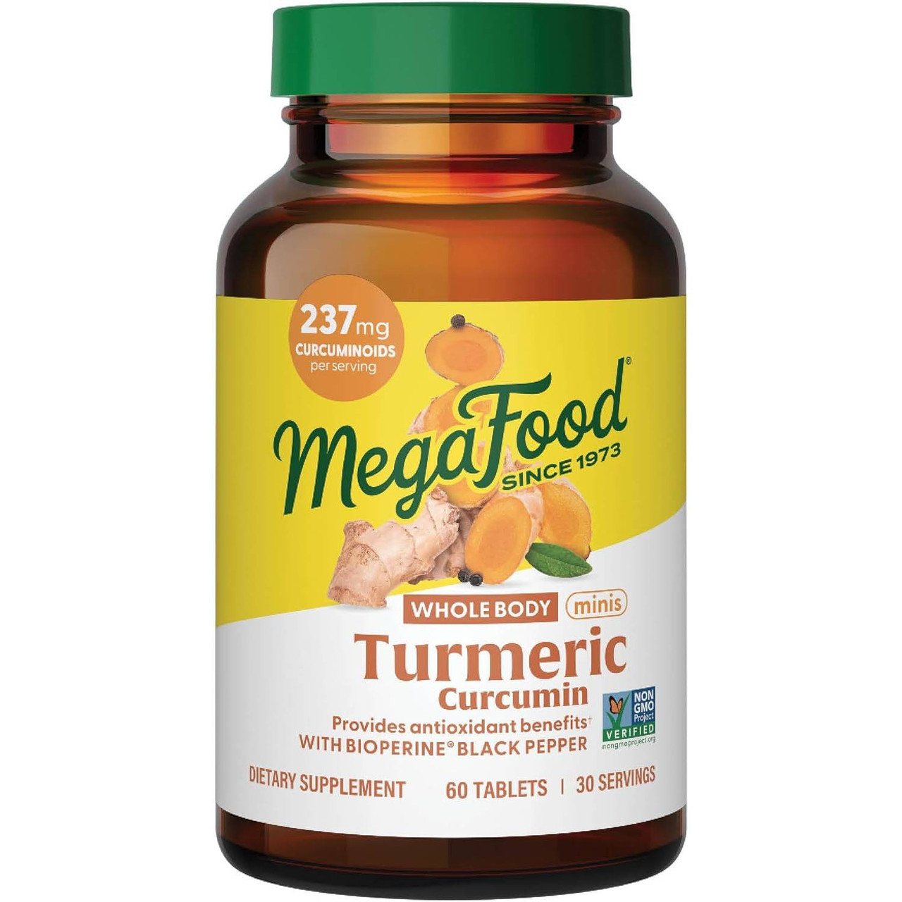 MegaFood Turmeric Curcumin Minis - Whole Body - 60 Tablets 21$