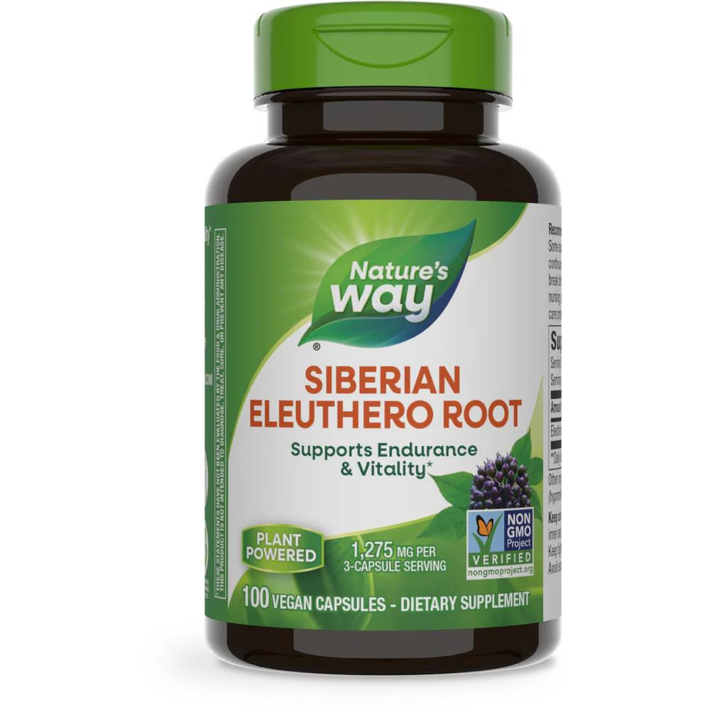 Nature's Way Siberian Eleuthero Root - 100 Capsules