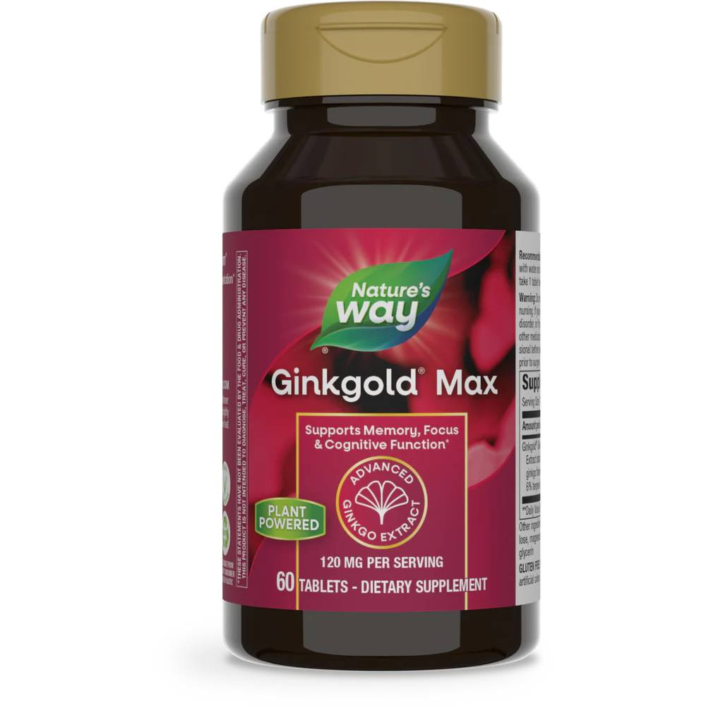 Natures Way Ginkgold Max 120mg - 60 Tablets 45$
