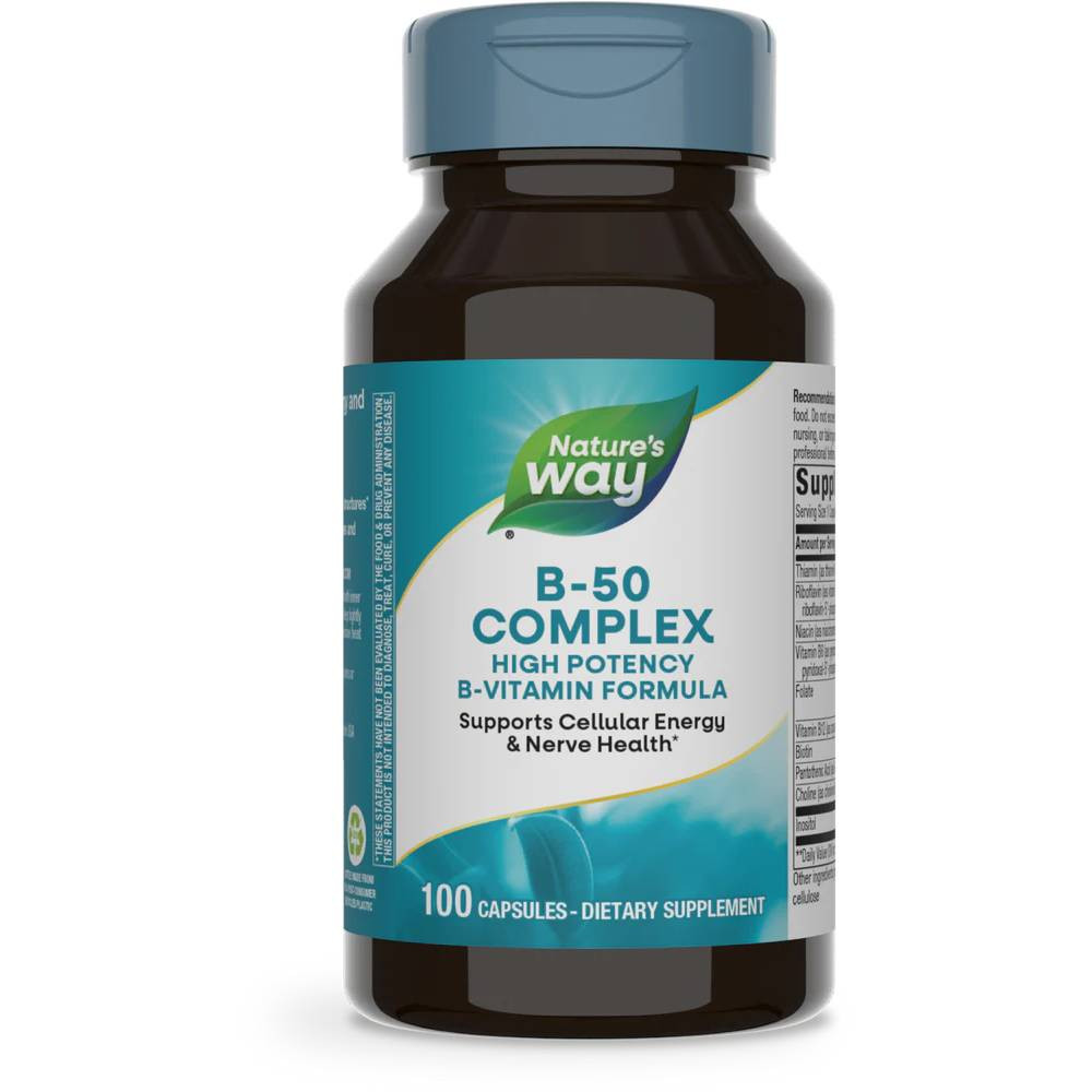 Natures Way Vitamin B-50 Complex - 100 Capsules 19$