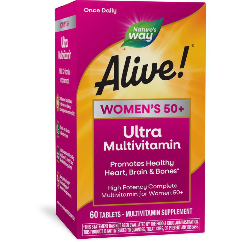 Natures Way Alive Once Daily Womens 50 Multi Ultra Potency - 60 Tablets 30$