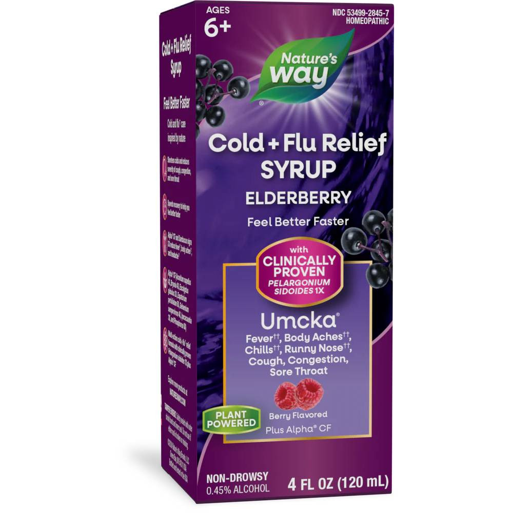 Natures Way Umcka Elderberry Cold Flu Syrup 4oz - 120 Milliliters 22$