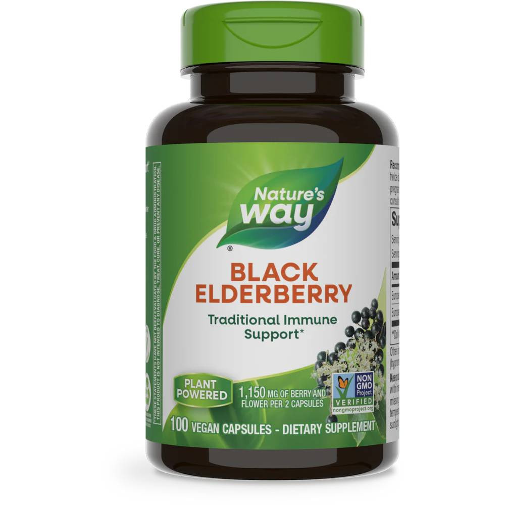 Nature's Way Black Elderberry - 100 Capsules