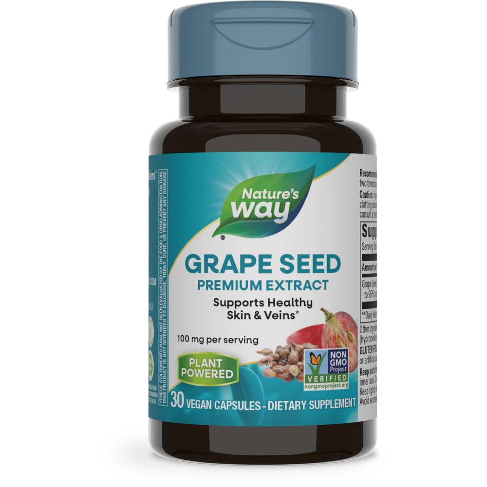 Natures Way Grape Seed Standardized - 30 Capsules 15$