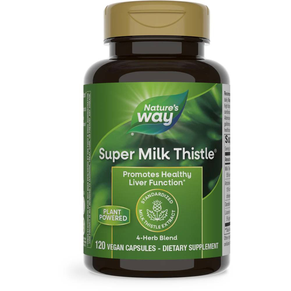Natures Way Super Milk Thistle - 120 Capsules 47$