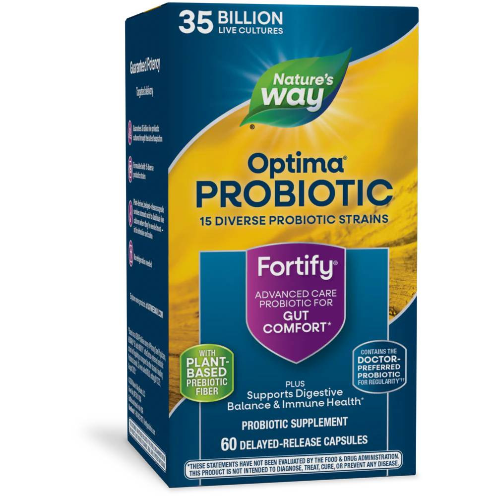 Nature's Way Fortify Optima 35 Billion Probiotic + Prebiotic - 60 Capsules