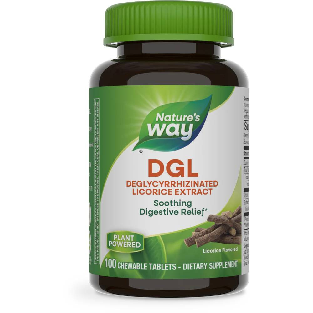 Nature's Way DGL Chewable - 100 Tablets