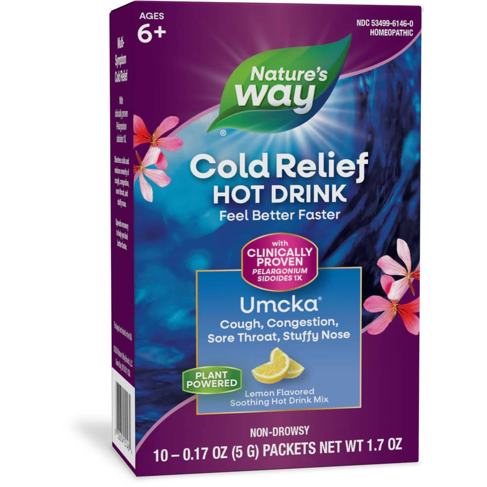 Natures Way Umcka ColdCare Lemon Hot Drink - 10 Packets 13$