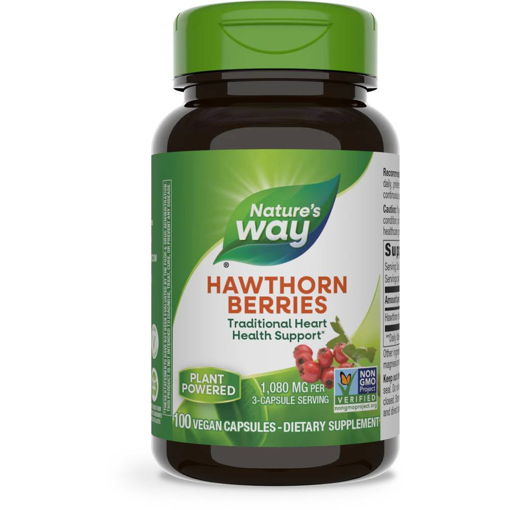 Natures Way Hawthorn Berries - 100 Capsules 12$