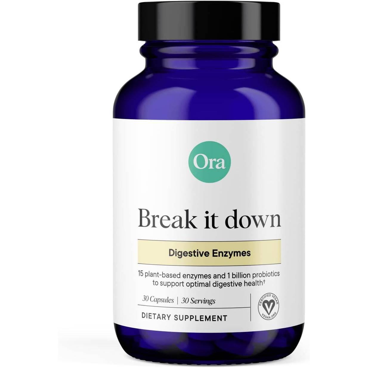 Ora Organic Break It Down: Digestive Enzymes Capsules - 30 Capsules