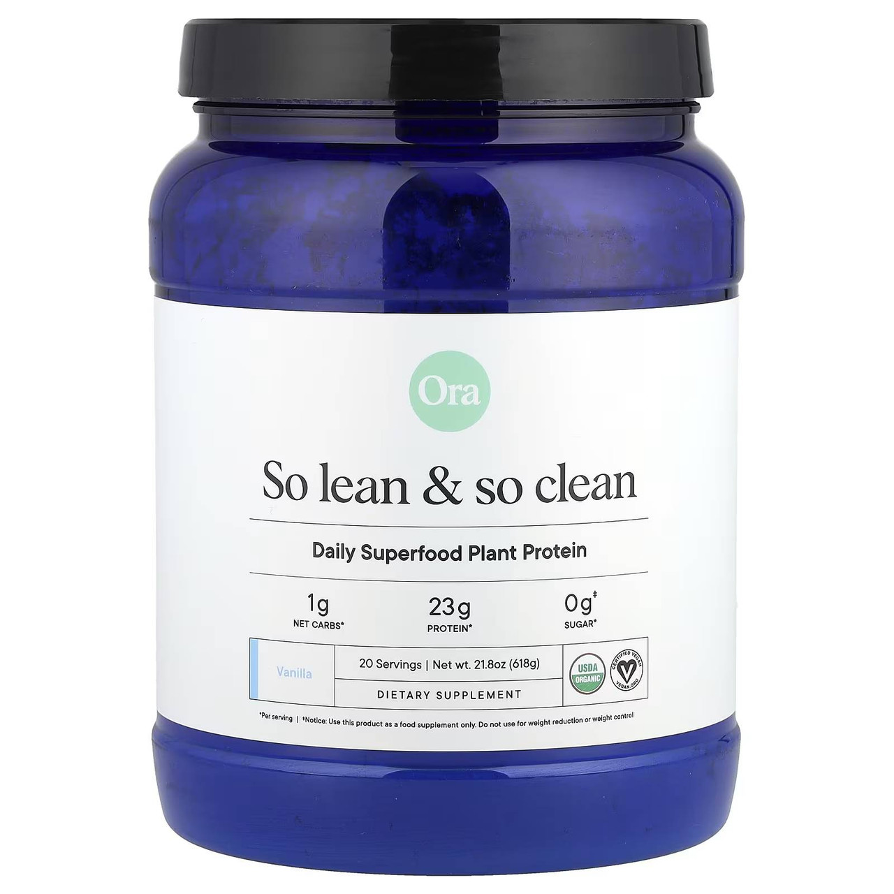Ora Organic So Lean & So Clean Plant Protein Vanilla - 600 Grams