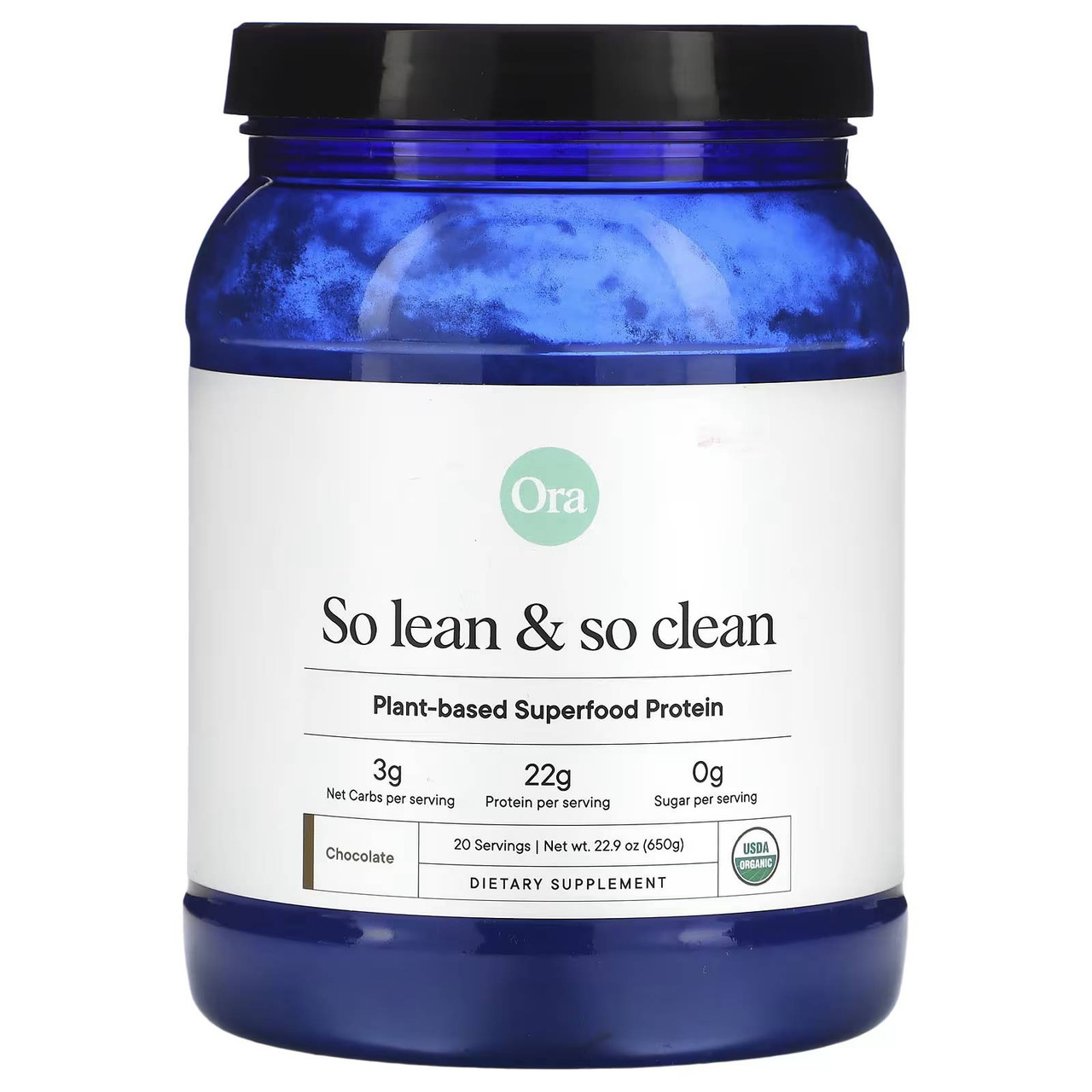 Ora Organic So Lean & So Clean Plant Protein Chocolate - 650 Grams