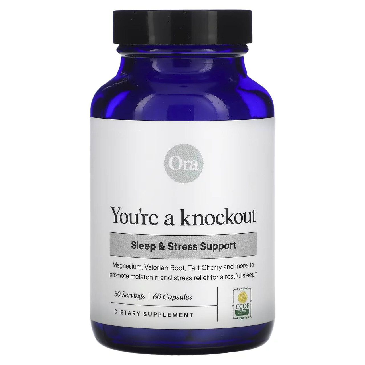Ora Organic You're A Knockout: Sleep & Stress Support Capsules - 60 Capsules