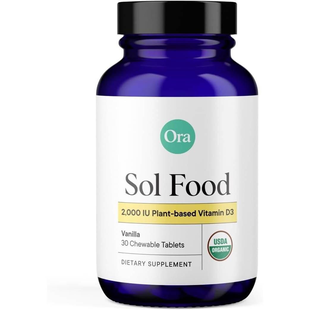 Ora Organic Sol Food: Vegan Vitamin D3 Tablets - 30 Chewables