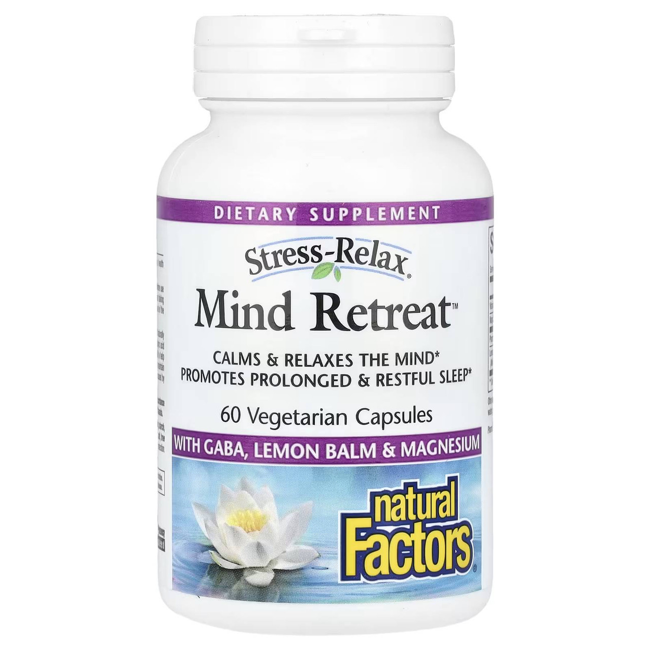Natural Factors Stress Relax Mind Retreat - 60 Capsules 30$