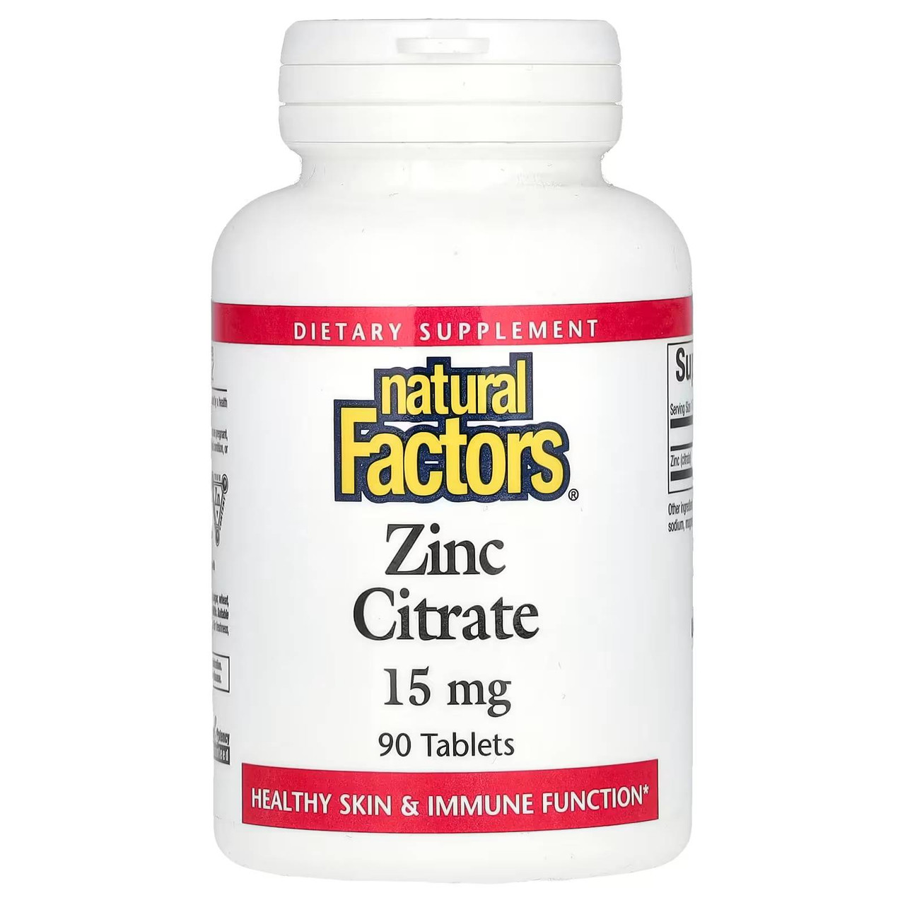 Natural Factors Zinc Citrate - 90 Tablets -  NTFC16788