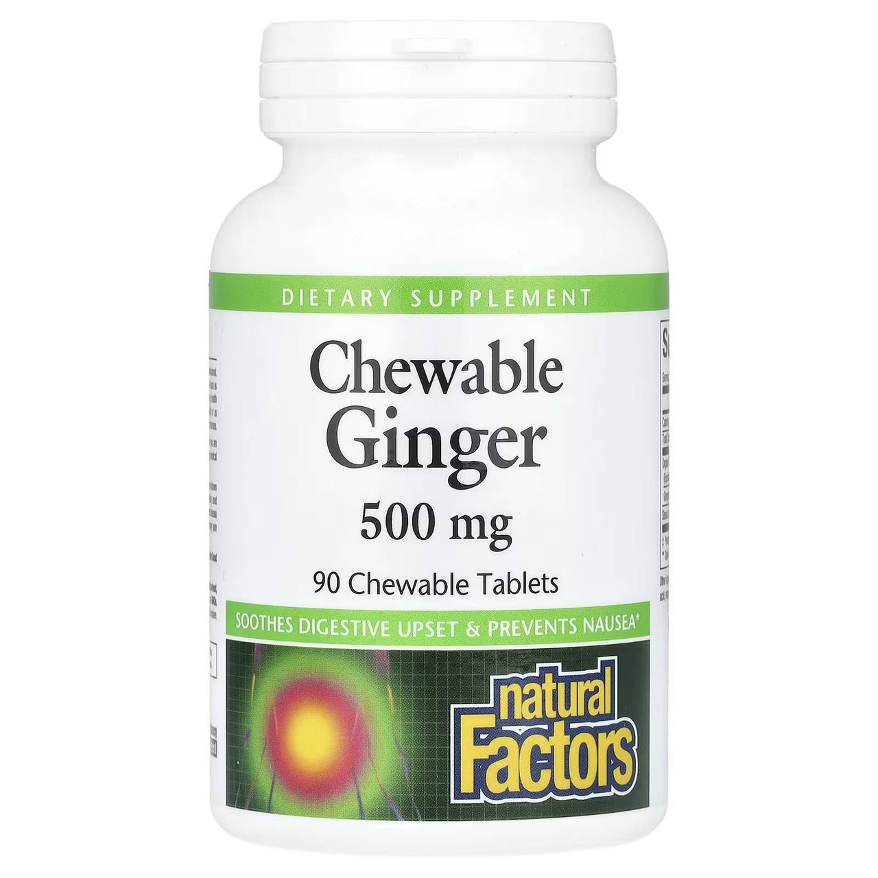Natural Factors Chewable Ginger - 90 Tablets