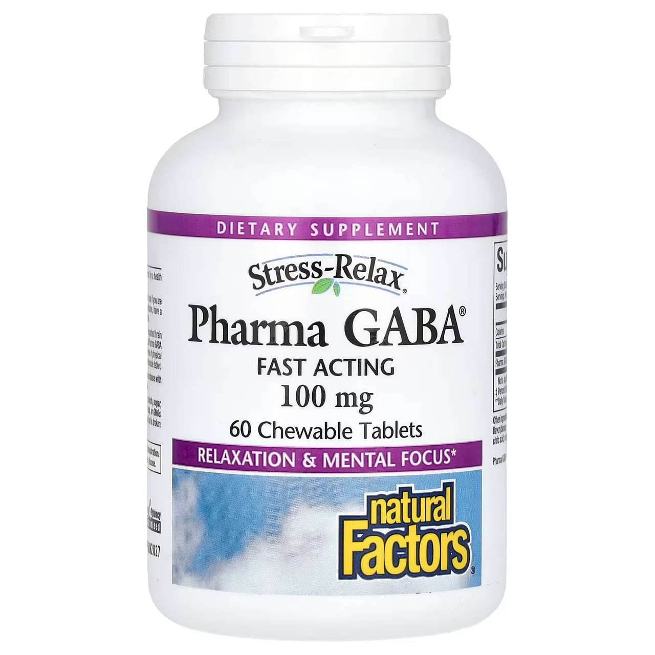 Natural Factors PharmaGABA Tablets - 60 Tablets
