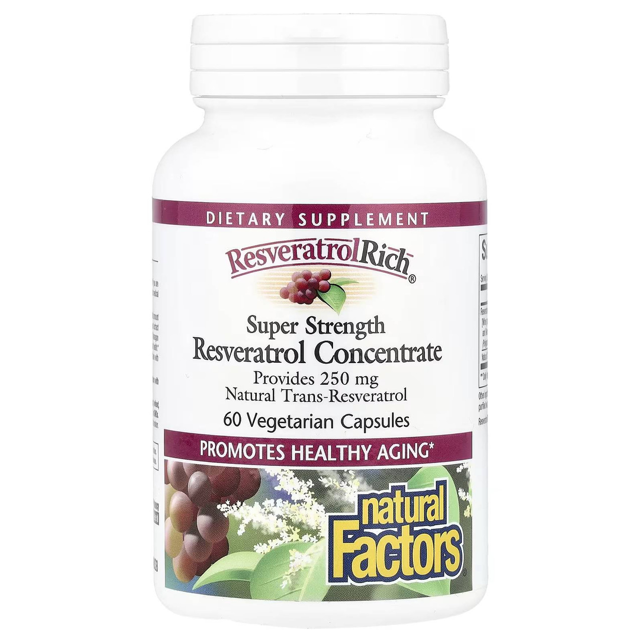 Natural Factors Resveratrol Concentrate - 60 Capsules 40$