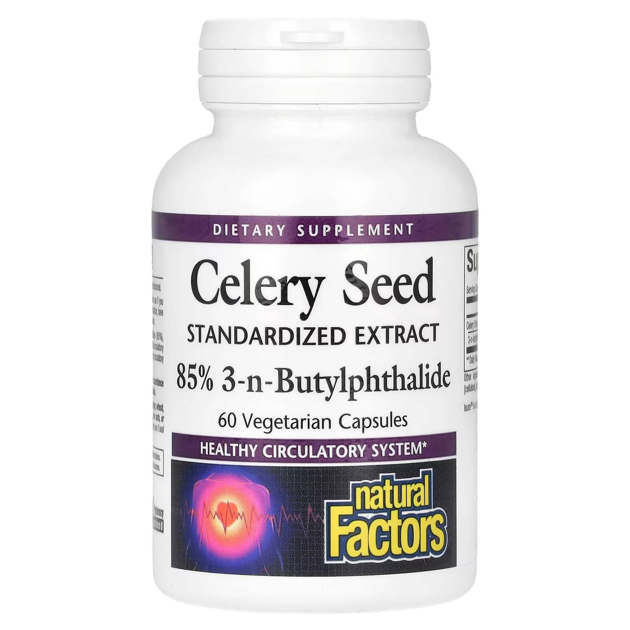 Natural Factors Celery Seed Extract - 60 Capsules 22$